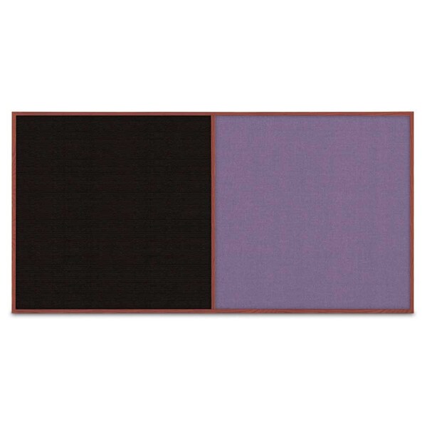 Enclosed Corkboard, 3 Door, 96"x48", 4" Fra, UV3413-BLACK-BLACK